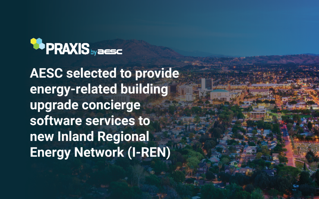 AESC selected to provide energy-related building upgrade concierge software services to the new Inland Regional Energy Network (IREN)