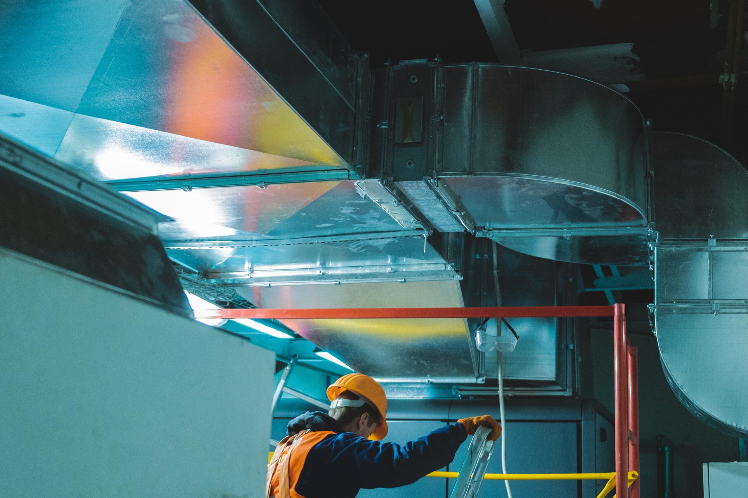 industrial hvac repair installation worker process